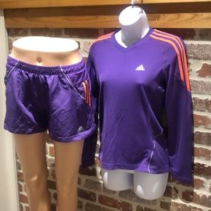 Purple small Adidas athletic set